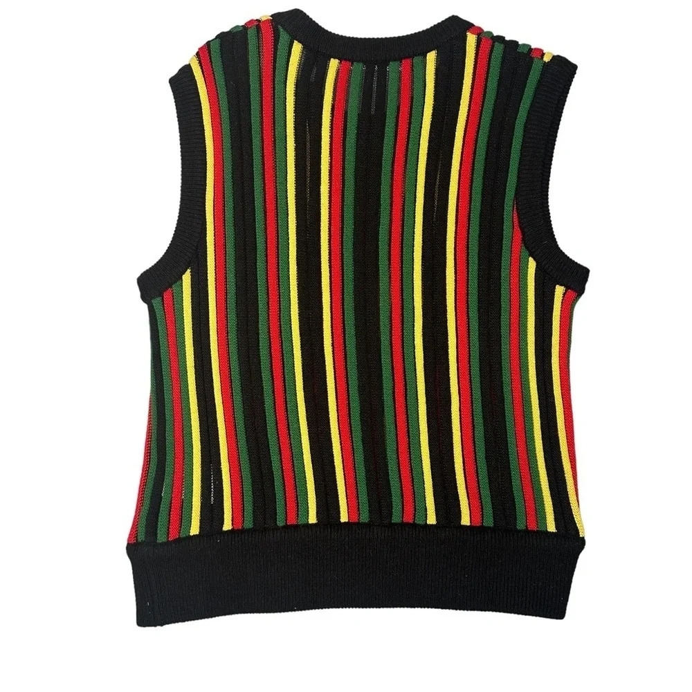 NWOT Spencer Badu Men's Multicolor Striped Vest Sz: XXS - Picture 7 of 10